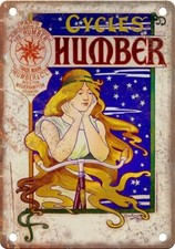 Vintage Humber Cycles Cycling Poster Reproduction Metal Sign B713 picture