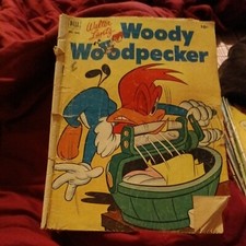 WOODY WOODPECKER / FOUR COLOR #390 (DELL) WALTER LANTZ 1952 golden age cartoon  picture