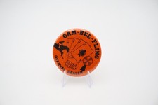 Vintage Gam-Bel-Fling Official Dealer Pinback Button Gambling Poker Dice Badge picture