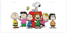 SNOOPY AND  PEANUTS USA MADE LICENSE PLATE picture