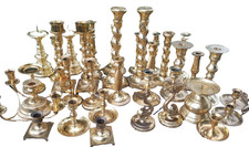 Solid Brass Extra Fancy Vintage Lot 40 Candles Party~Wedding Baldwin VMC Barley picture