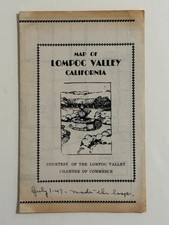 Vintage (1947) Map of Lompoc Valley, Santa Barbara County, California picture