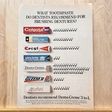 Colgate MFP Denture Toothpaste 1972 Vintage Print Ad Health Advert  picture