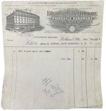 Billhead Edwards & Walker Co Hardware Portland Maine 1894-1917 Letterheads 1925 picture