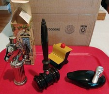 Lot of 4 Vintage AVON Cologne Decanters: Pony Post, School Desk, Gavel, & Duck picture