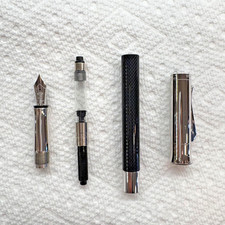 Graf von Faber-Castell Guilloche Fountain Pen Black  EF   - Preowned picture