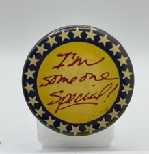 Vtg I'm Someone Special Enamel Self Motivational Jacket Lapel Pin 1 3/4” picture