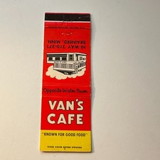 Van's Cafe Brainerd MN Vintage Matchbook Cover 5MB124-6 picture