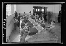 Photo:Nablus Palestine 1940 Match Factory Boys Working on Match Boxes picture