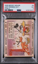 1935 Disney Mickey Mouse Just Ironing Out... #8 Type II PSA 3 Super Rare picture