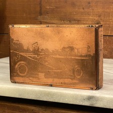 Antique Auto Car Firetruck Copper on Wood Printing Block Plate picture