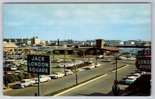 Jack London Square Oakland CA Vintage Chrome Postcard Estuary London House picture