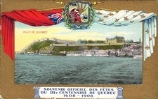 Quebec City - View from River, Tercentenary Souvenir - Antique Postcard - 1908 picture