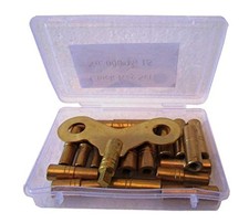 18 Piece Clock Winding Key Set - Original Brass, Odd/Even Number (5020) picture
