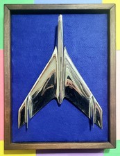 1956 CHEVROLET BEL AIR Original OEM JET/BIRD HOOD ORNAMENT - Mounted and Framed picture
