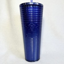Starbucks Shimmery Blue Tumbler 24 Oz Shimmer Straw Studded New picture