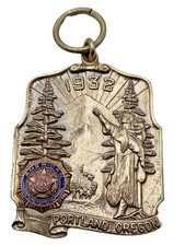 1932 American Legion 35mm Medal Bronze Sacagawea National Meeting City Host VTG picture