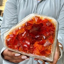 7.58LB High quality Yellow Cluster Cave Cathedral specimen restoration picture