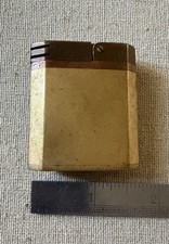 Vintage 1930s Art Deco Lift Arm Petrol Cigarette Lighter 3 Tone Brass Copper picture
