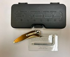 New - Brous Battle Box Copper Tone Folding Pocket Knife picture
