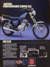 1982 SUZUKI GN-250 GN250 Original Motorcycle Ad GN 250 picture