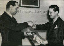 1938 Roy Larsen Publisher Life Sells Copy To Det Frank Mccarthy Wirephoto 7x9 picture
