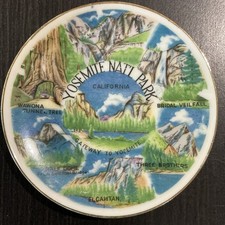 Vintage Yosemite National Park California Souvenir Collector Saucer - 4” wide picture
