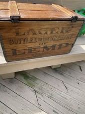 Lager Of Lemp Wooden Beer Crate Sign 1916 Pre Prohibition St. Louis picture