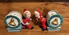 Vintage Japan Santa’s Little Helpers Pixie Planter/ Holder Christmas picture