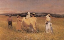 Art Postcard Louis Comfort Tiffany My Family at Somesville Museum American Art picture