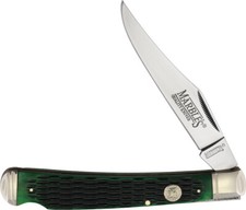Marbles One Blade Hunter Green Folding Stainless Steel Pocket Knife 632 picture