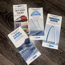 Vintage Amtrak Travel Brochure Lot 4 San Francisco Zephyr Empire Builder picture