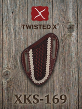 Twisted X® XKS-169 Leather Knife Sheath 4” Trapper Vertical Pancake Rawhide NWT picture