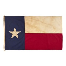 Vintage Cotton Texas State Flag Cloth Old Textile Art USA American Sewn Star picture