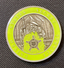 USSS Secret Service Rare Glow in the Dark WIZARD TSD GID Challenge Coin  picture
