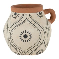 Foreside Home & Garden White Sunburst Terracotta Bud Vase picture
