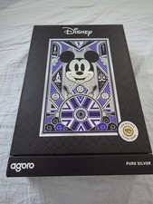 Agoro Disney Mickey Mouse Art Deco 2026 .999 Pure Silver Coin #1488/1800 picture