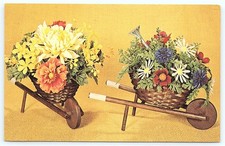 Vintage Blossom Barrow Floral Kit Ad Postcard picture