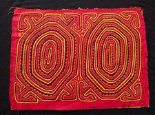 Fantastic vintage panama mola kuna applique needlework embroidery panel item823 picture