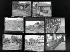LOT BOYLAN TOWER & BRIDGE Norfolk Southern Train Lever 8 Old Vintage Negatives picture