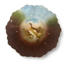 Antique ZS & Co Bavaria Hand Painted Quail 8.75