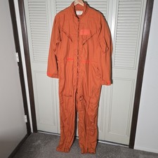 Vintage US Military CWU-28/P Orange Flight Suit Vietnam War Era picture