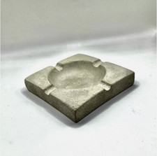 Handmade Concrete Ashtray (New), Cigarette Ashtray, Natural Grey picture