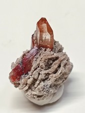 Natural Mexican Red Topaz Crystal Terminated Raw Gemstone Rare Specimen X82 picture