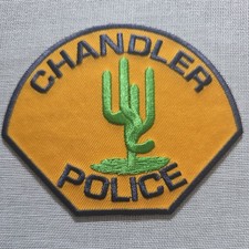 Chandler Arizona AZ police patch cactus plastic backing picture