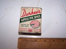 Vintage DURKEE'S APPLE PIE SPICE Tin ELMHURST NEW YORK picture