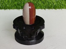 Ardhanarishwara Shiva Lingam / Narmada Shivling / Ardhanarishwar Banalinga 3inch picture