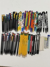 55 Mechanical Pencils & Erasers Pentel Click BIC, Tuff Stuff, Dixon Sense Matic picture
