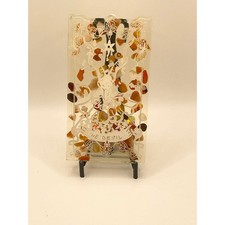 The Devil Tarot Card Resin Incense Holder Carnelian Stone Chip Handmade Burner picture