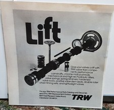 1976 TRW Lift Valve Train Parts Print Ad Camshaft Performance Vintage picture